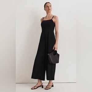NWT Madewell Square-Neck Wide-Leg Sleeveless Jumpsuit, Size 00